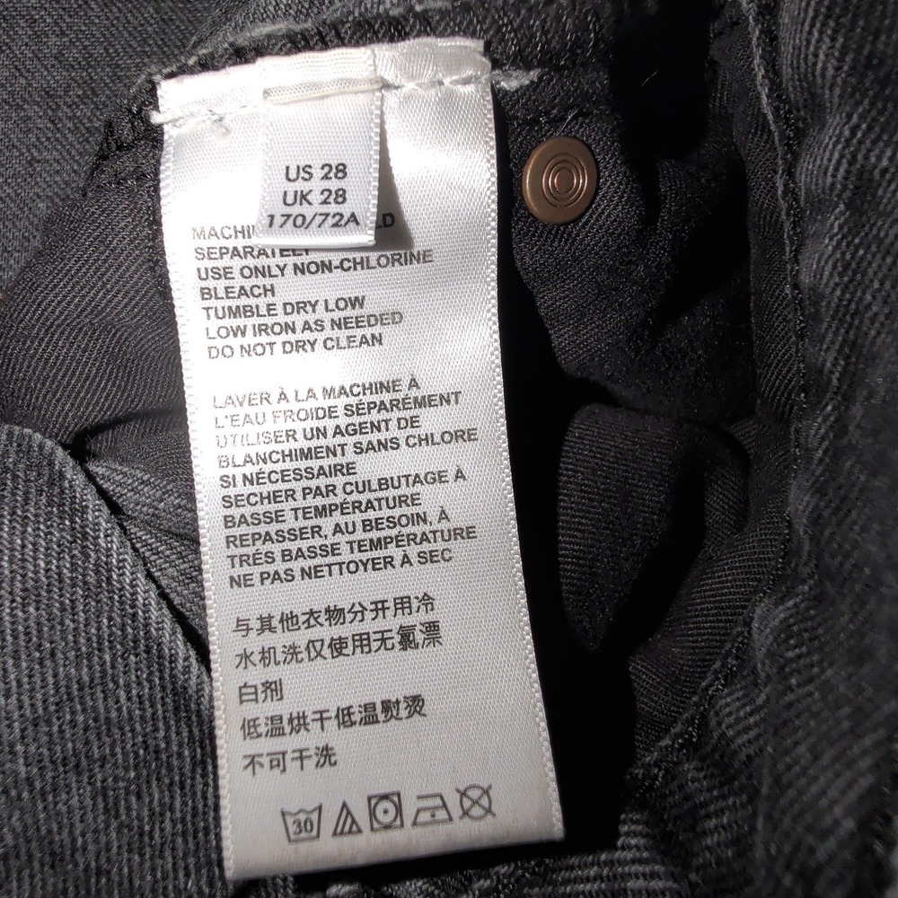 BDG Urban Outfitters High Wide Jeans 28 fits 27 Washed Black High Rise Wide Leg - Picture 9 of 13